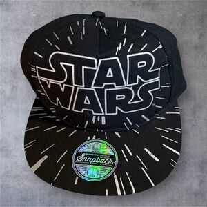 Star Wars Logo Kids Official Snapback Hat Black - Flat Brim - NWT